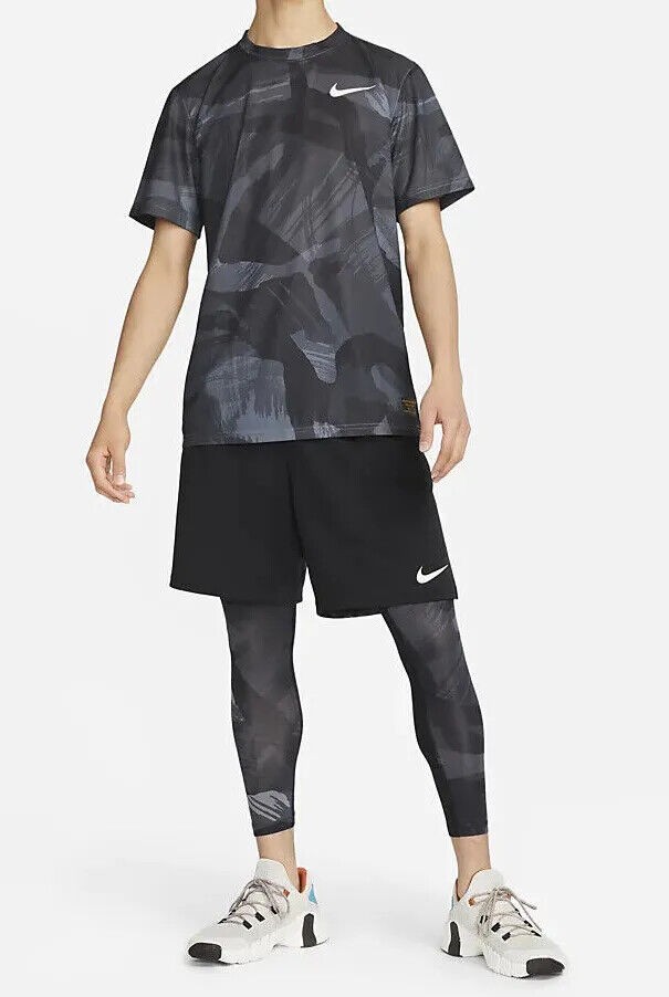 Nike Pro M -T Dri-FIT Men's Full Length Tights Black Compression ￼DD1919-010  $32